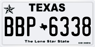 TX license plate BBP6338
