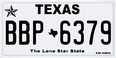TX license plate BBP6379