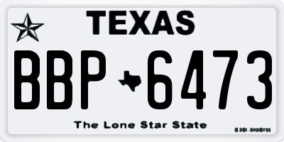 TX license plate BBP6473