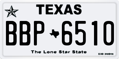 TX license plate BBP6510