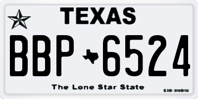 TX license plate BBP6524