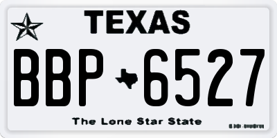 TX license plate BBP6527
