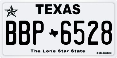TX license plate BBP6528