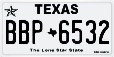 TX license plate BBP6532