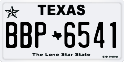 TX license plate BBP6541