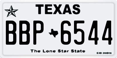 TX license plate BBP6544