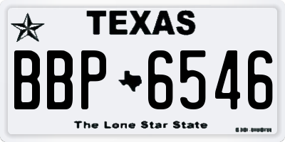 TX license plate BBP6546