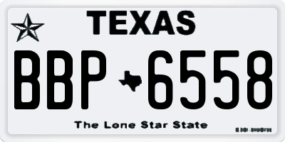 TX license plate BBP6558