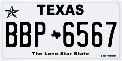 TX license plate BBP6567