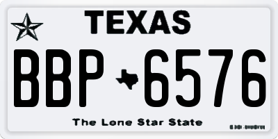 TX license plate BBP6576
