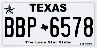 TX license plate BBP6578