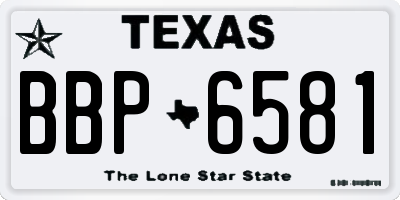 TX license plate BBP6581