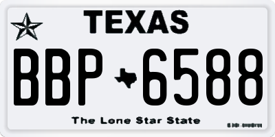 TX license plate BBP6588