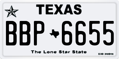 TX license plate BBP6655