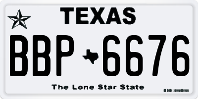 TX license plate BBP6676