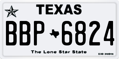 TX license plate BBP6824