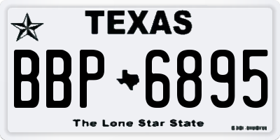 TX license plate BBP6895
