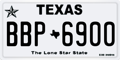 TX license plate BBP6900