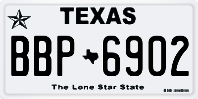 TX license plate BBP6902