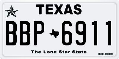TX license plate BBP6911