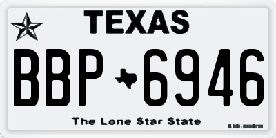 TX license plate BBP6946