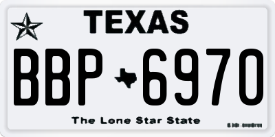 TX license plate BBP6970