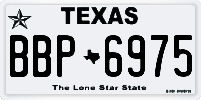 TX license plate BBP6975