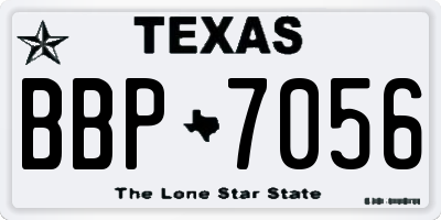 TX license plate BBP7056