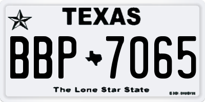 TX license plate BBP7065