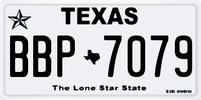 TX license plate BBP7079