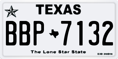TX license plate BBP7132