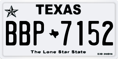 TX license plate BBP7152