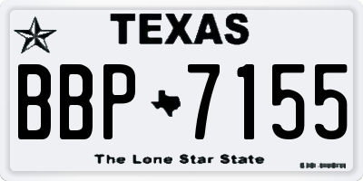 TX license plate BBP7155