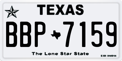 TX license plate BBP7159