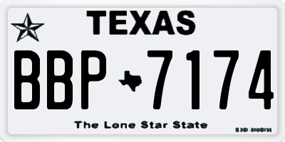 TX license plate BBP7174