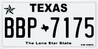 TX license plate BBP7175
