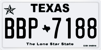 TX license plate BBP7188