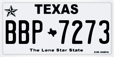 TX license plate BBP7273