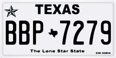 TX license plate BBP7279
