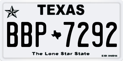 TX license plate BBP7292