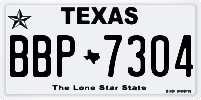 TX license plate BBP7304