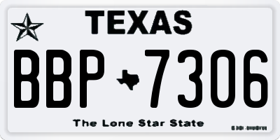 TX license plate BBP7306