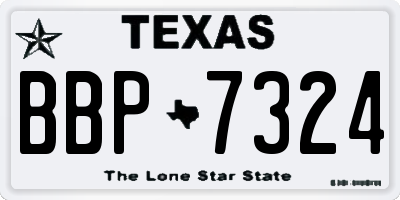 TX license plate BBP7324
