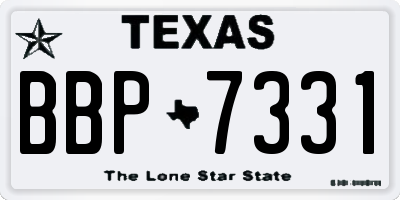 TX license plate BBP7331