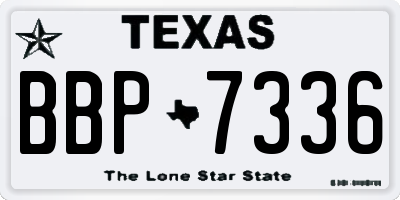 TX license plate BBP7336