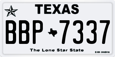 TX license plate BBP7337