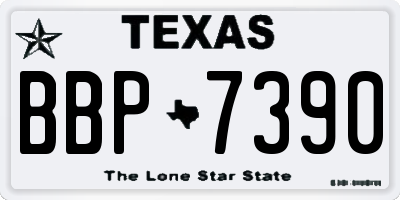 TX license plate BBP7390