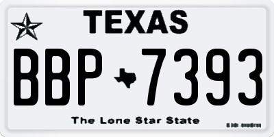 TX license plate BBP7393