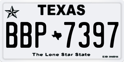 TX license plate BBP7397