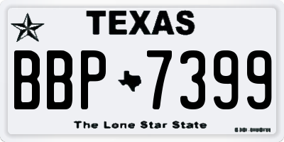 TX license plate BBP7399